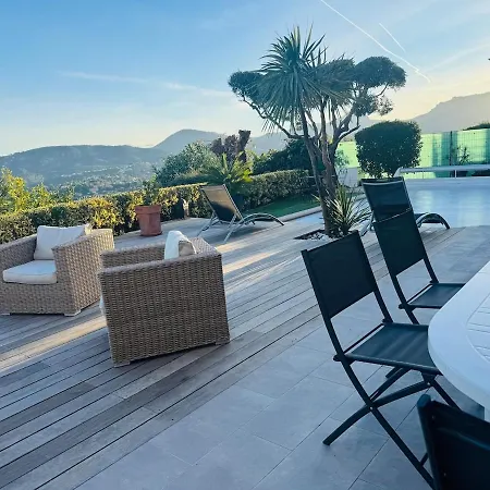 Les Amandines 110 M2 Swimming Pool, Sea View Air Conditioning Vila Mandelieu